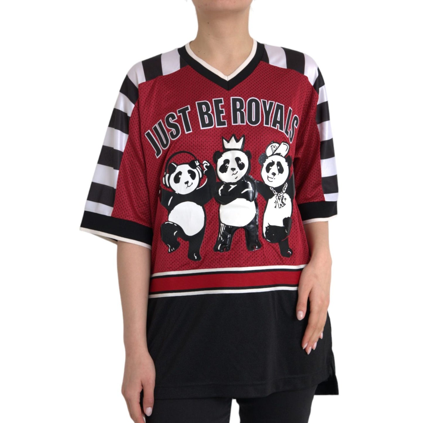 Dolce & Gabbana Multicolor Royals Panda Oversized T-shirt