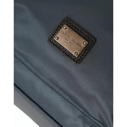 Dolce & Gabbana Blue Nylon #DGFamily Patch Men Backpack Bag
