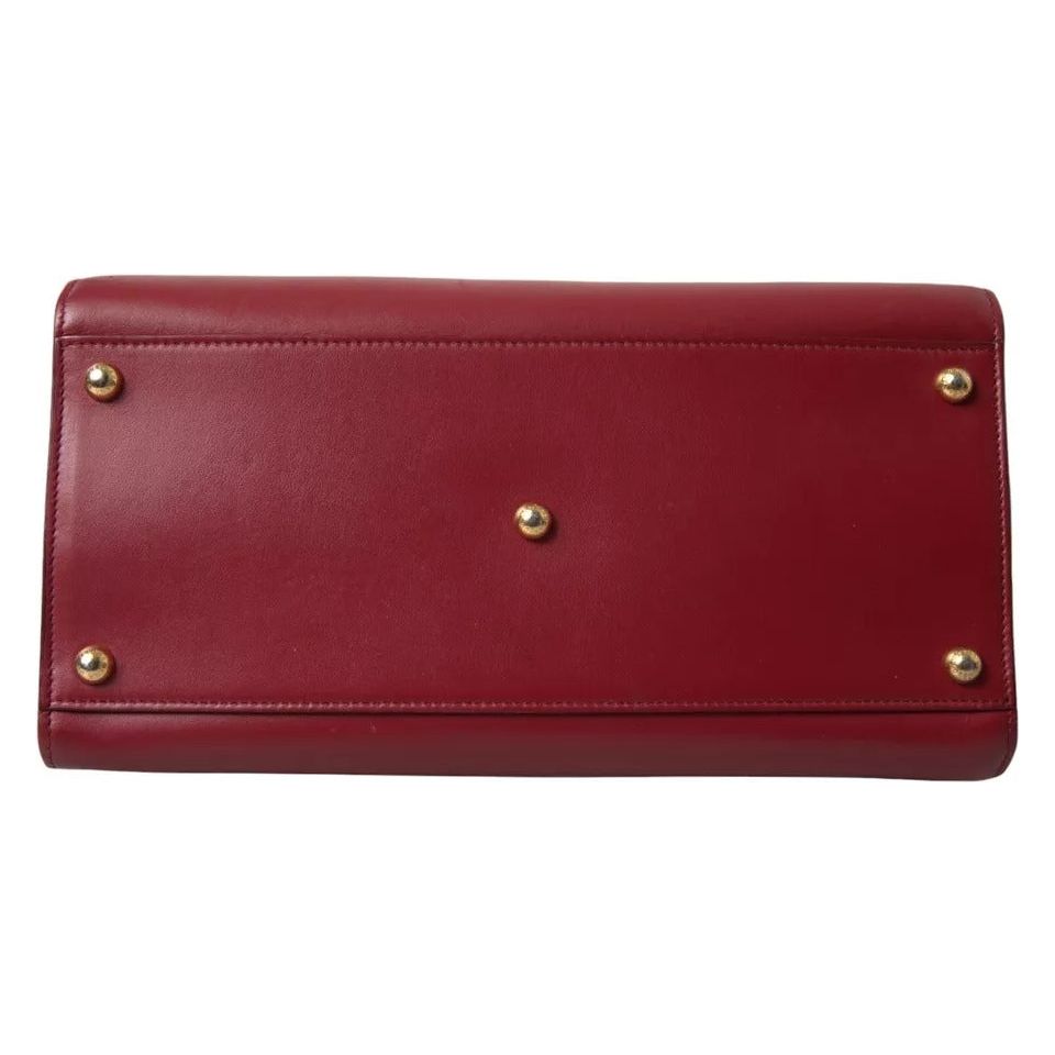 Dolce & Gabbana Red Leather Top Handle Crossbody WELCOME Shoulder Bag Dolce & Gabbana