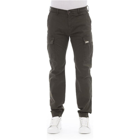 Baldinini Trend Army Cotton Men Cargo Trouser Baldinini Trend