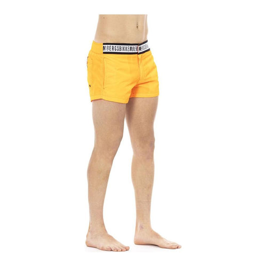 Bikkembergs Orange Polyamide Men Swim Short Bikkembergs