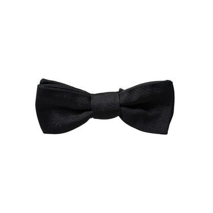 Dolce & Gabbana Black Silk Adjustable Neck Men Bow Tie