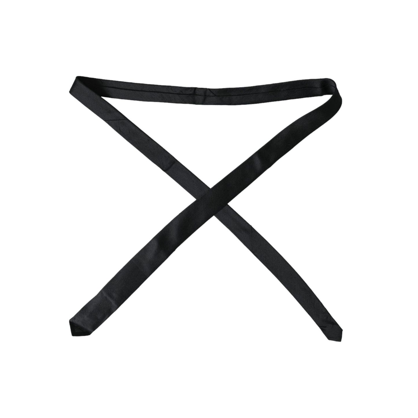 Dolce & Gabbana Black Solid 100% Silk Adjustable Tie