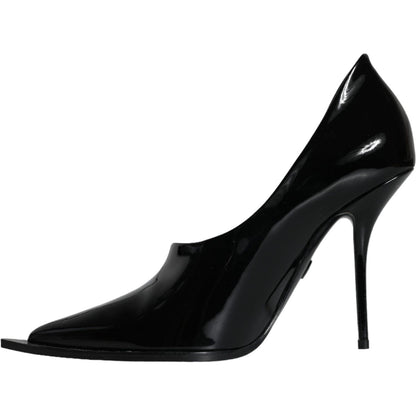 Dolce & Gabbana Black Patent Leather High Heels Pumps Shoes