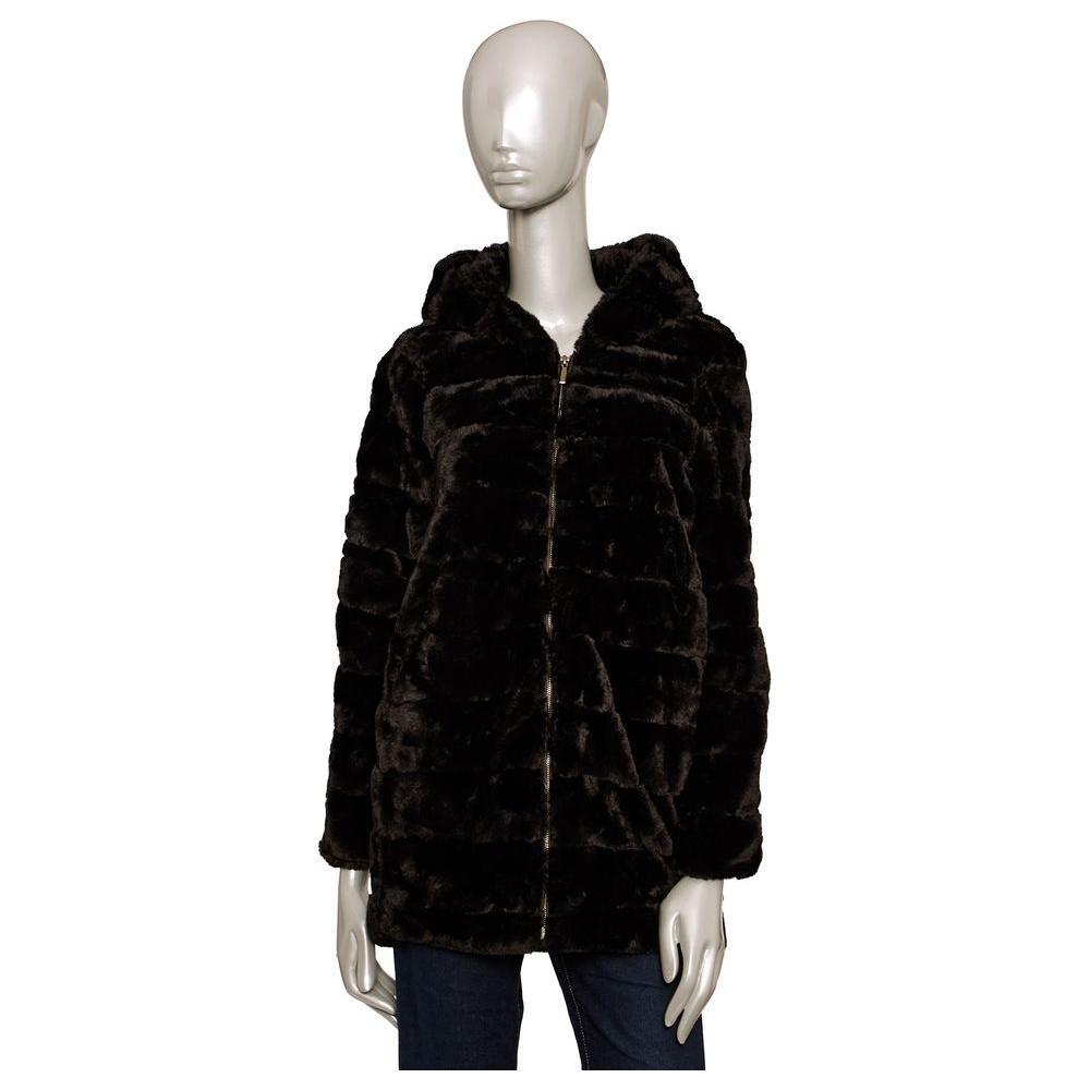 Baldinini Trend Black Polyester Women Coat Baldinini Trend