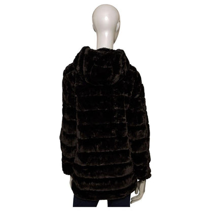 Baldinini Trend Black Polyester Women Coat Baldinini Trend