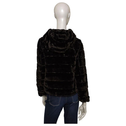 Baldinini Trend Black Polyester Jackets & Coat Baldinini Trend