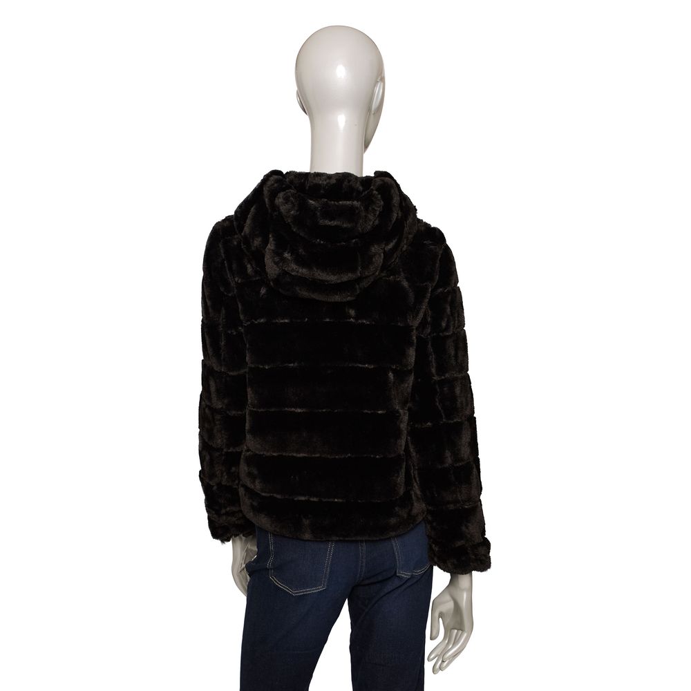 Baldinini Trend Black Polyester Jackets & Coat Baldinini Trend