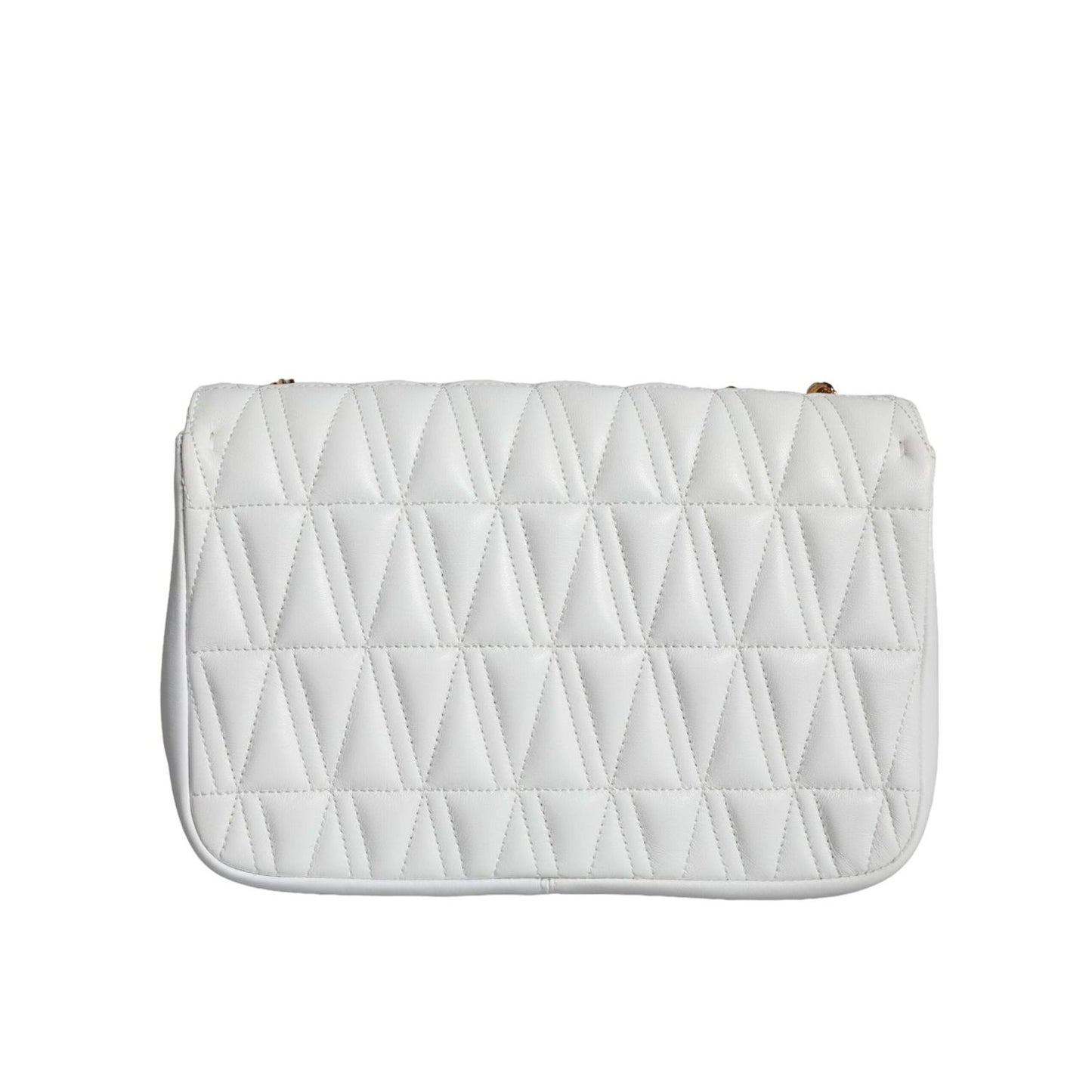 Versace White Mini Nappa Leather Crossbody Shoulder Bag