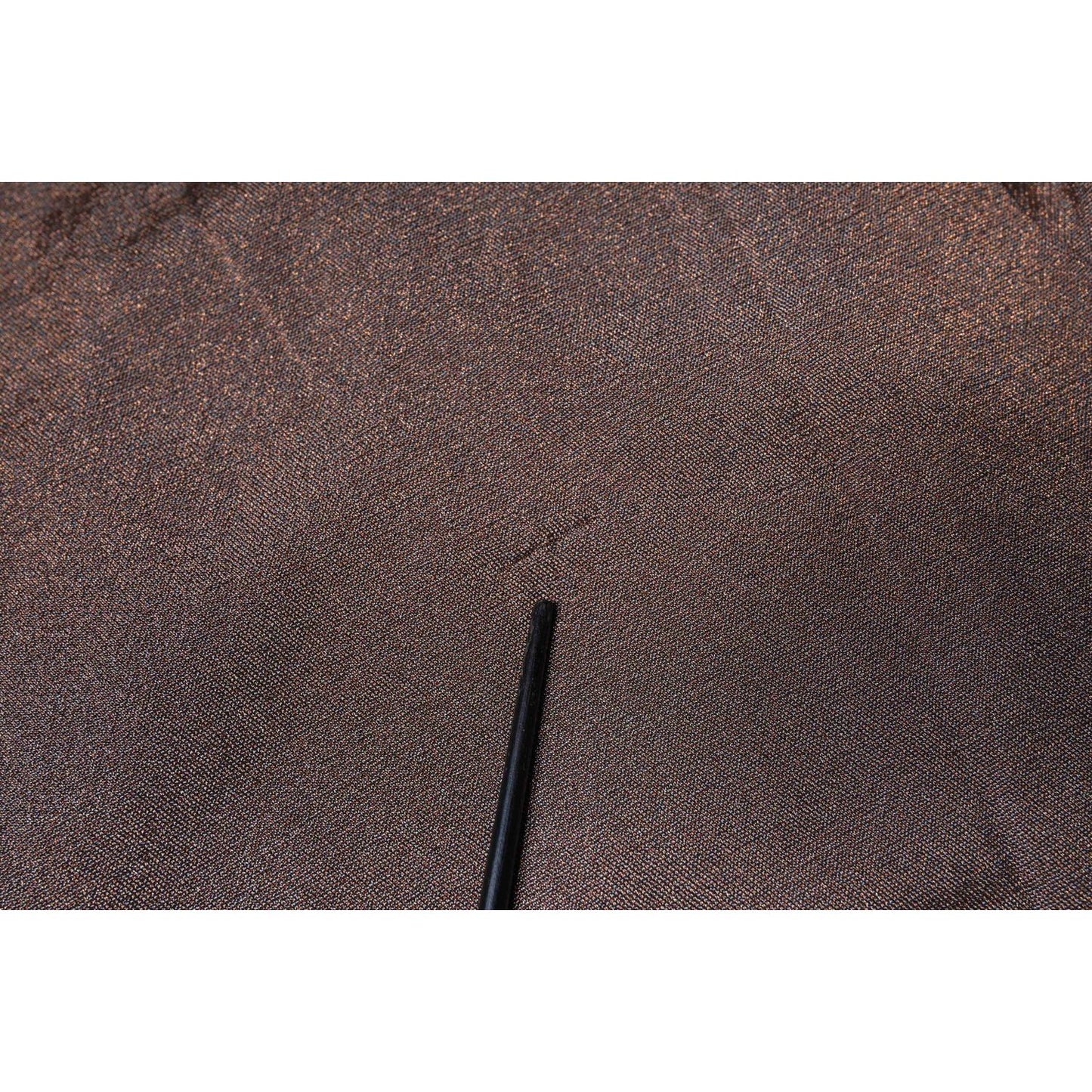 Dolce & Gabbana Brown Floral Applique Viscose Short Sleeve Top