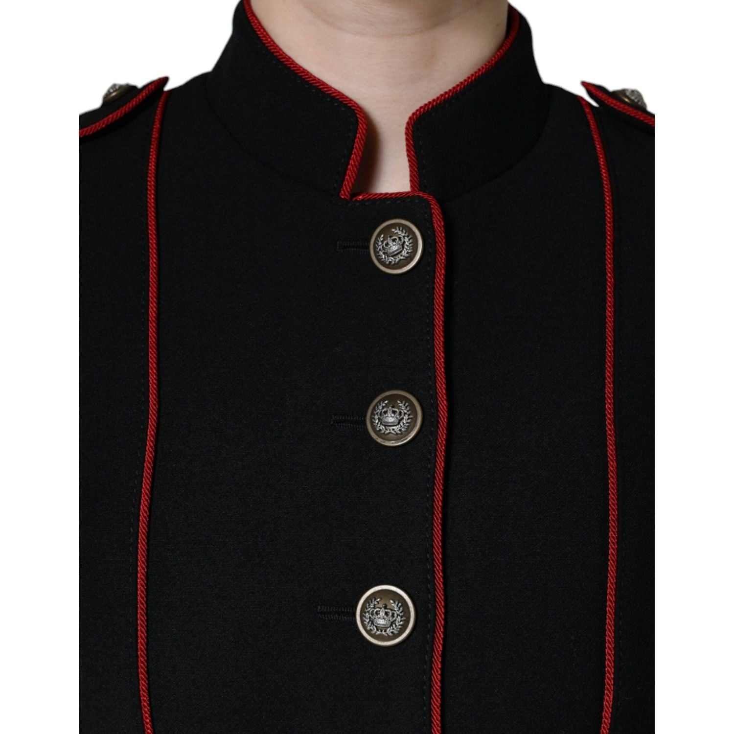 Dolce & Gabbana Black Single Breasted Trench Coat Jacket