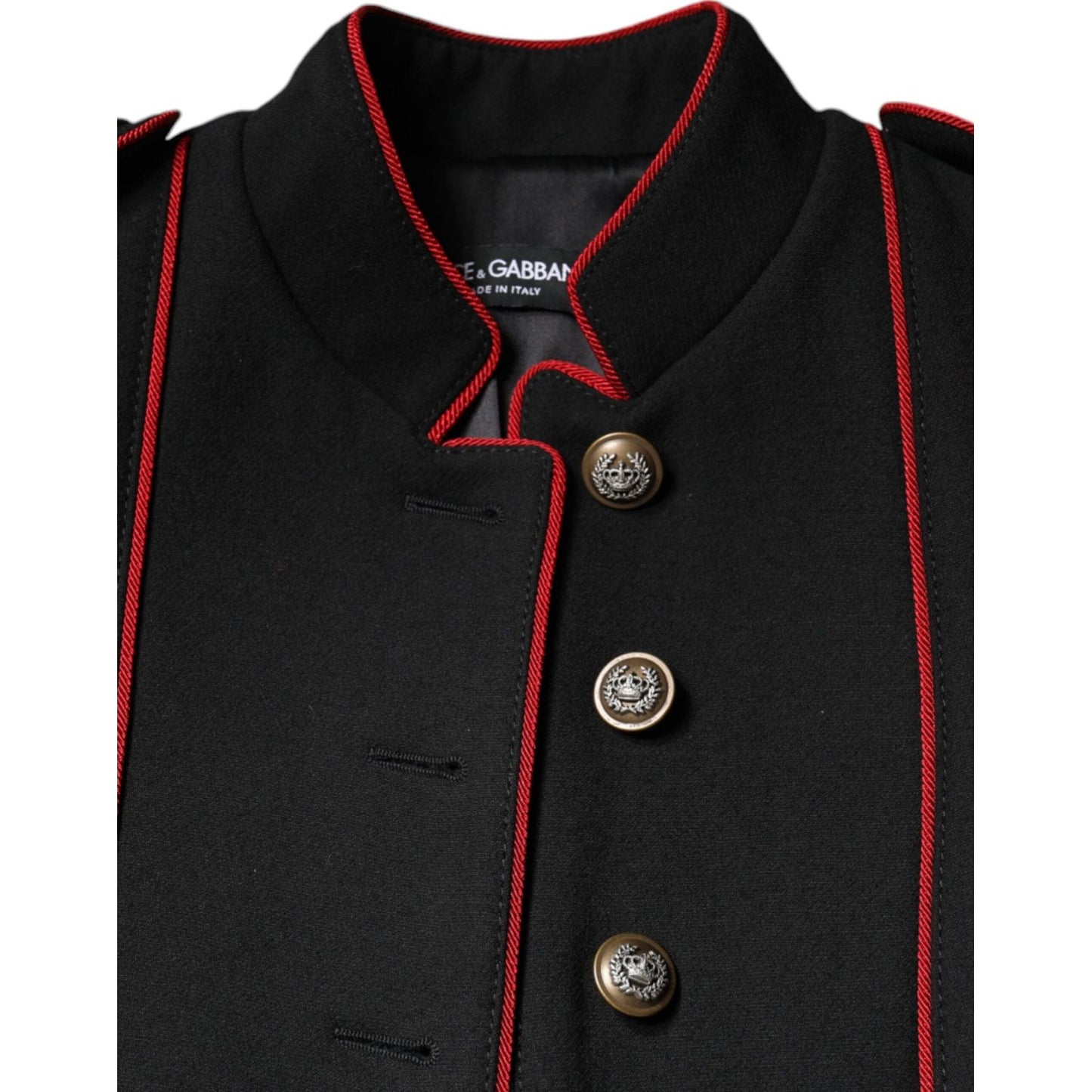 Dolce & Gabbana Black Single Breasted Trench Coat Jacket