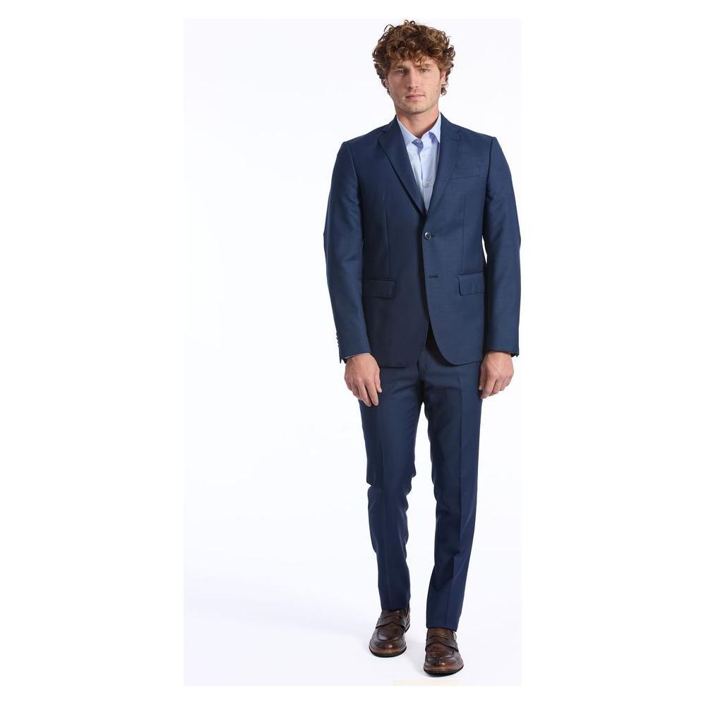 Baldinini Trend Blue Wool Men Blazer Baldinini Trend