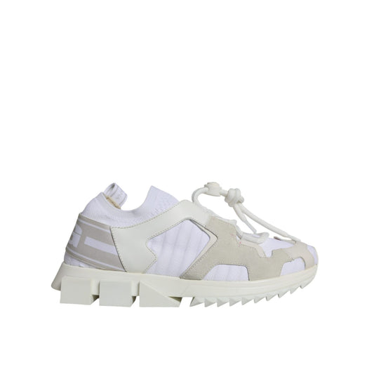 Dolce & Gabbana White Mesh Sorrento Trekking Sneakers Shoes