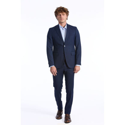 Baldinini Trend Blue Wool Suit Baldinini Trend