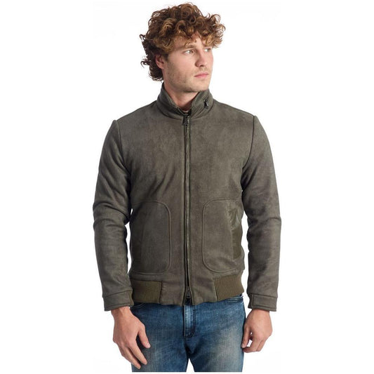 Roberto Pepe Luxury Green Eco Leather Men Jacket Roberto Pepe Luxury