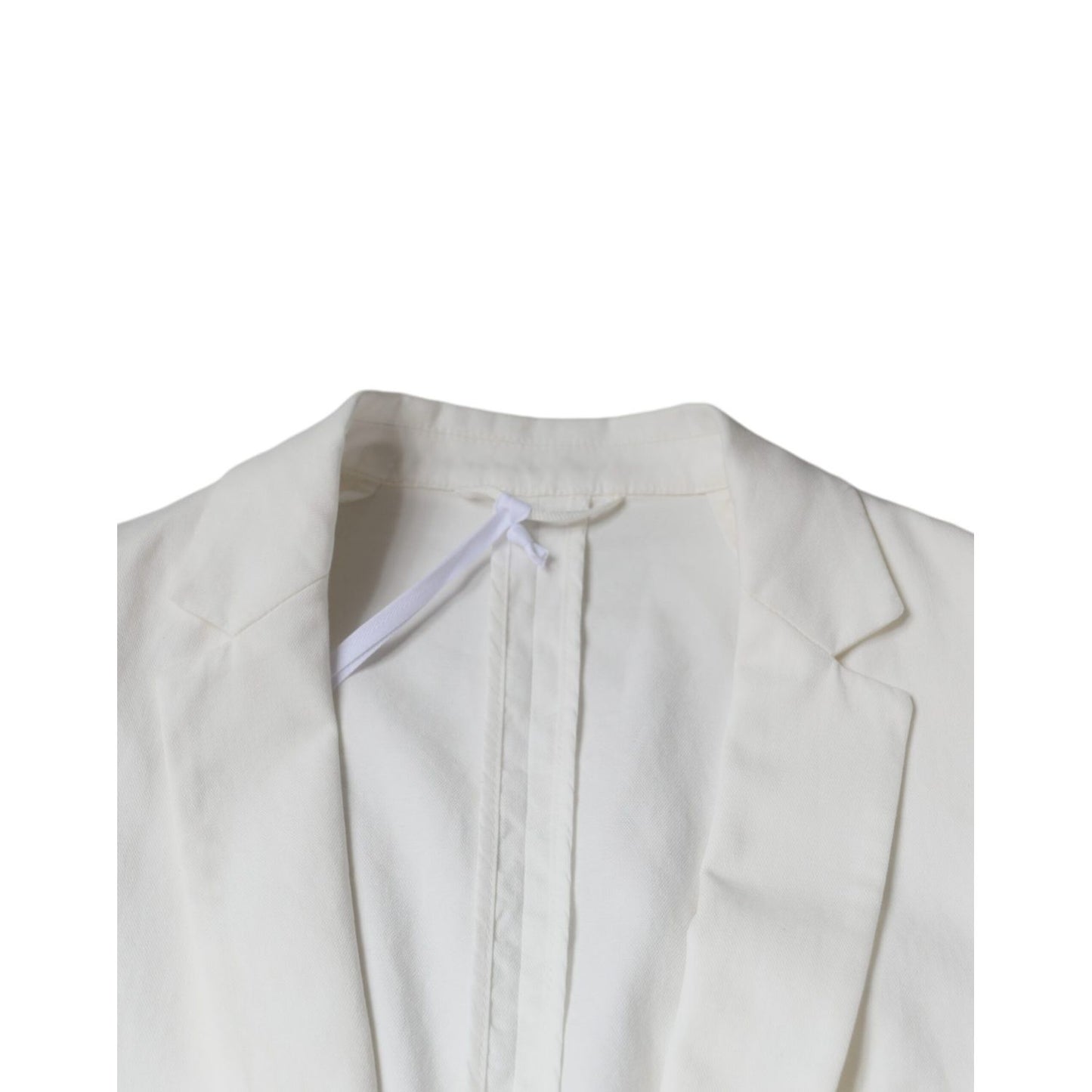 Dondup White Single Breasted One Button Dress Formal Blazer Dondup