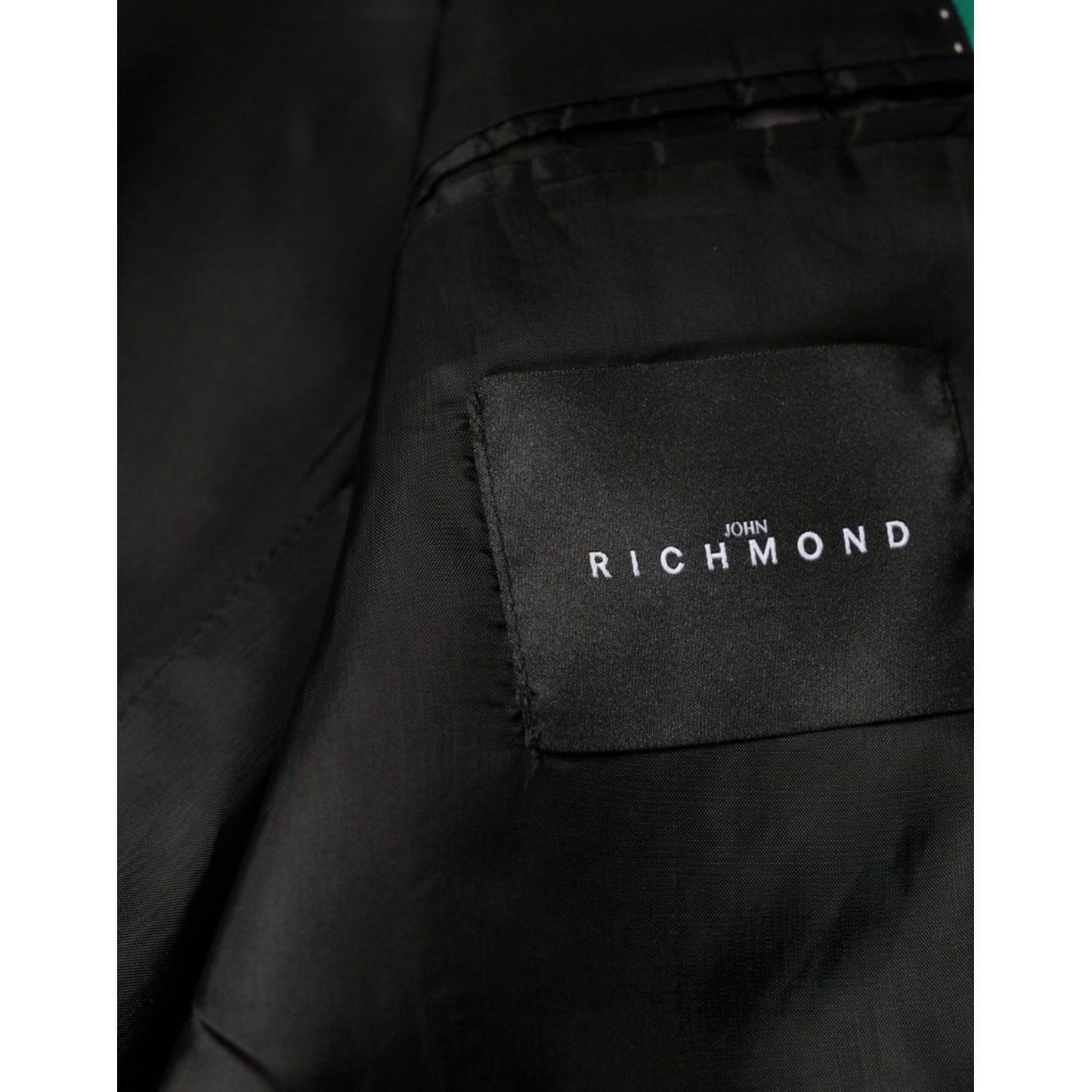 John Richmond Black White Checkered Crystal Single Breasted Blazer