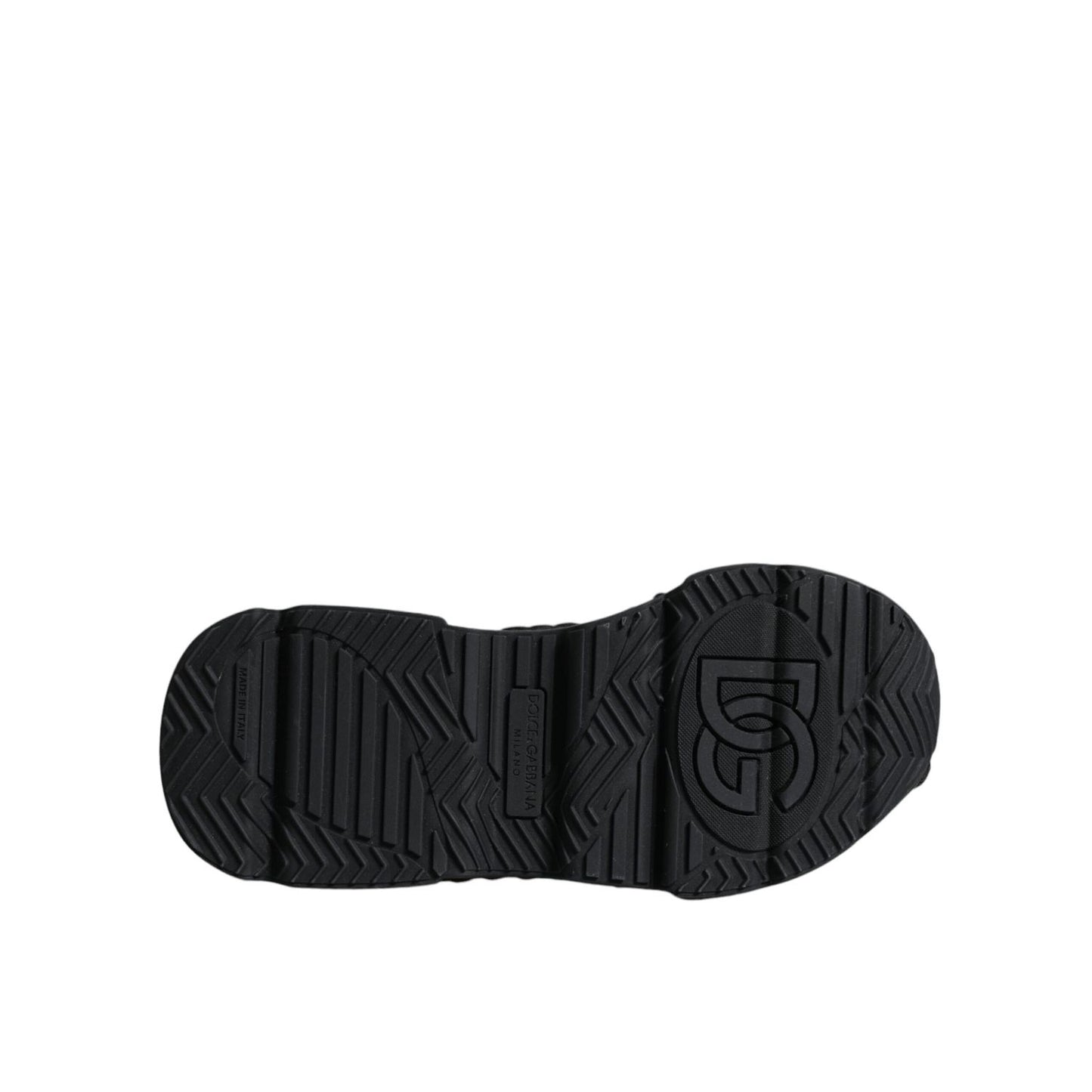 Dolce & Gabbana Black Knitted Daymaster Sneakers Shoes