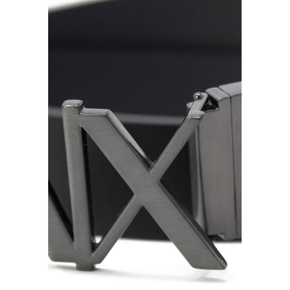 Armani Exchange Black Leather Regular Belt Armani Exchange