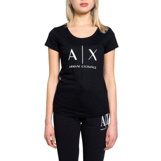 Armani Exchange Black Cotton T-Shirt Armani Exchange