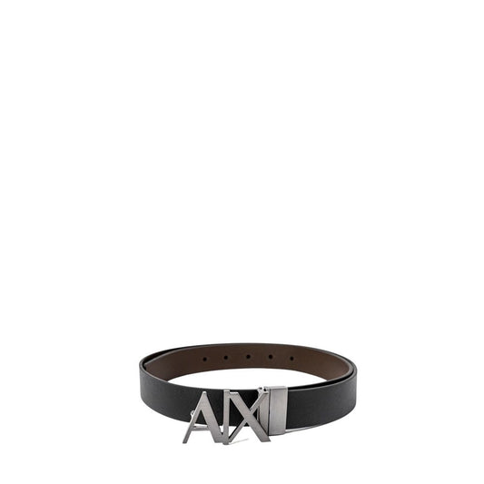Armani Exchange Black Leather Regular Belt Armani Exchange