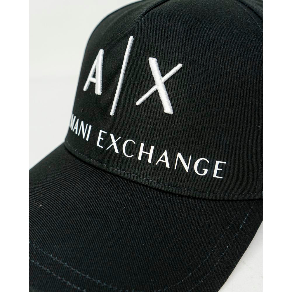 Armani Exchange Black Cotton Cap (Baseball Hat) Armani Exchange