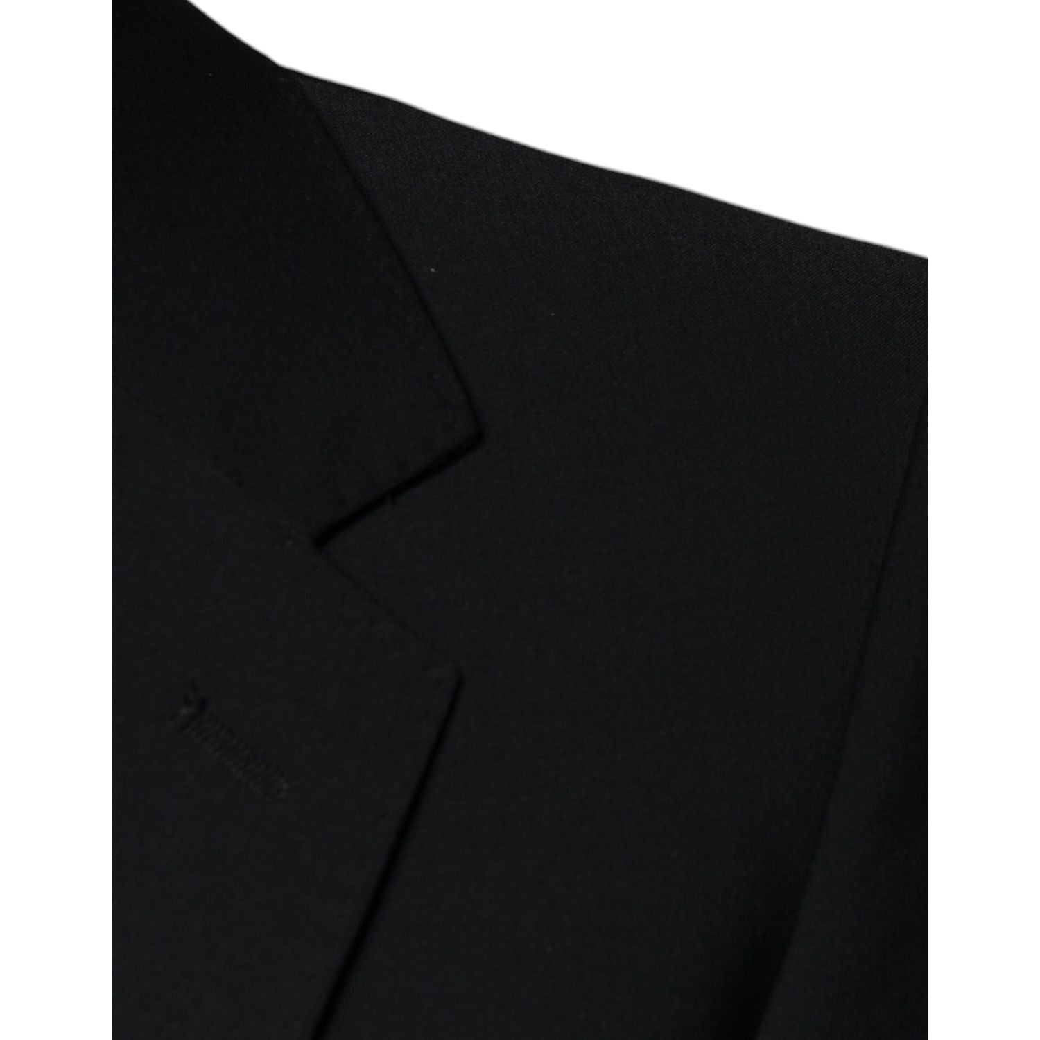 Dolce & Gabbana Black Wool 3 Piece Slim Fit Formal Men Suit