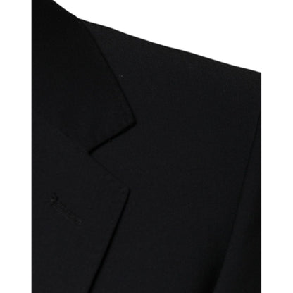 Dolce & Gabbana Black Wool 3 Piece Slim Fit Formal Men Suit