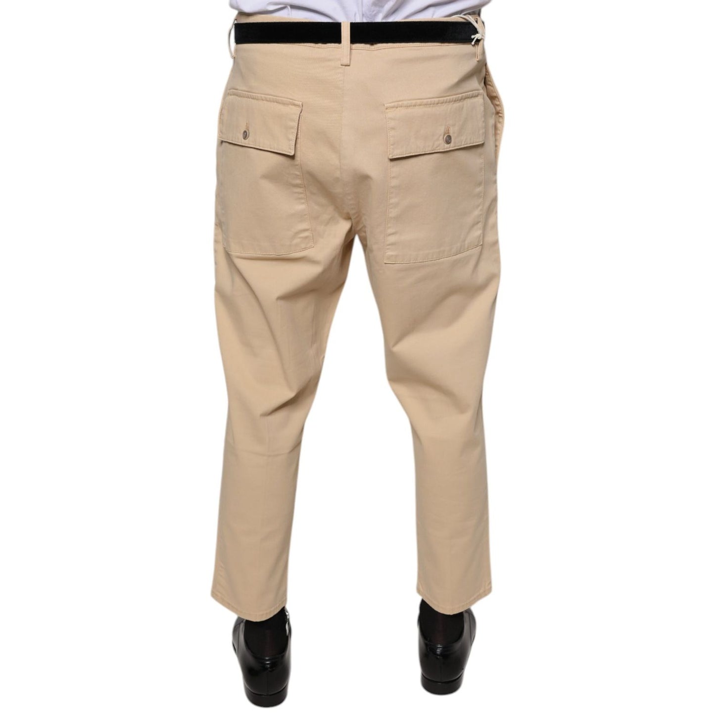 Don The Fuller Beige HOUSTON Men Cropped Dress Pants Don The Fuller