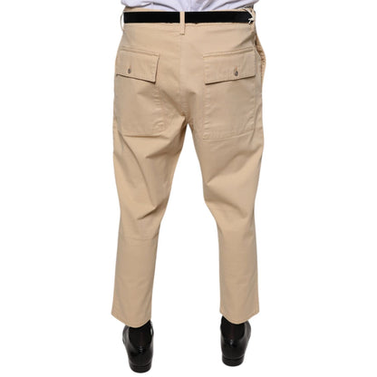Don The Fuller Beige HOUSTON Men Cropped Dress Pants Don The Fuller
