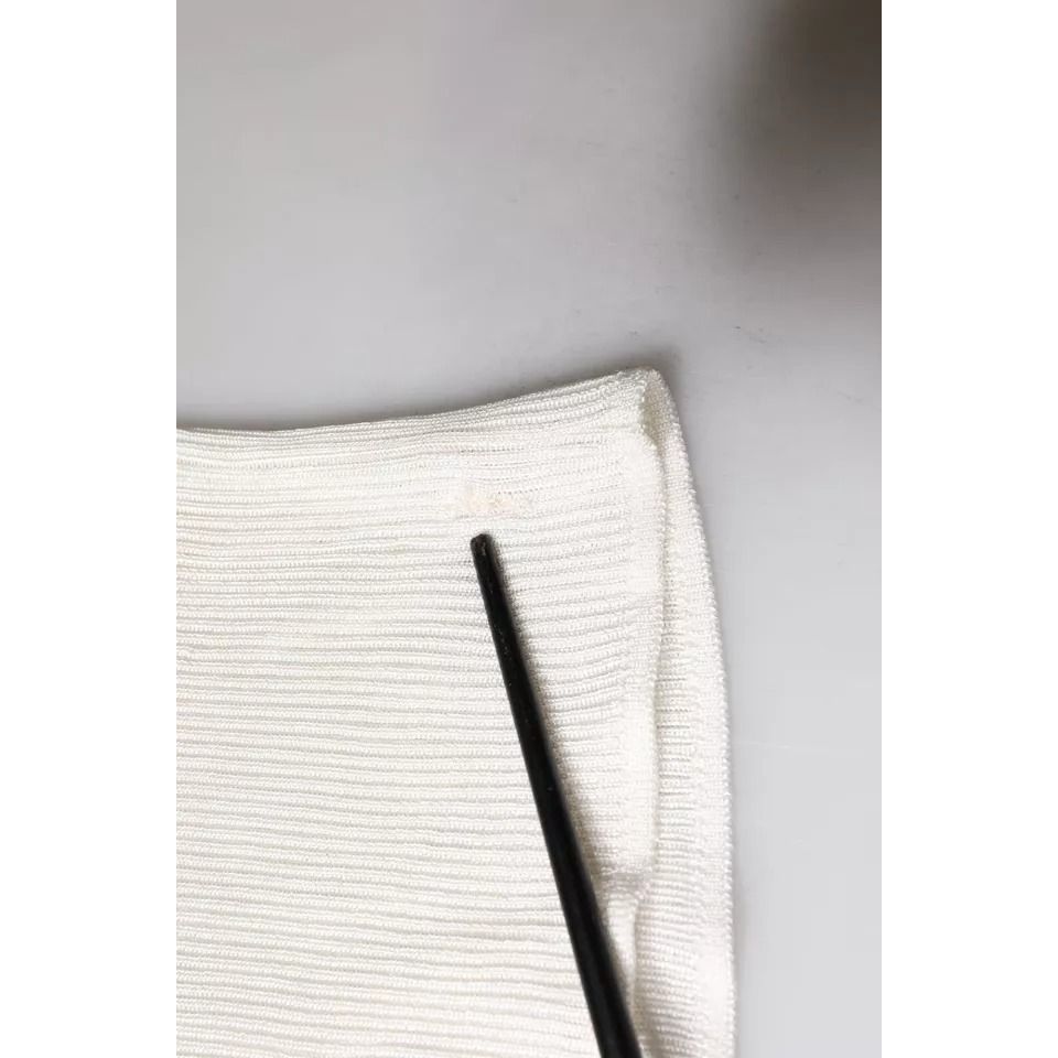 Dolce & Gabbana White Long Sleeve Turtleneck Men Pullover Sweater