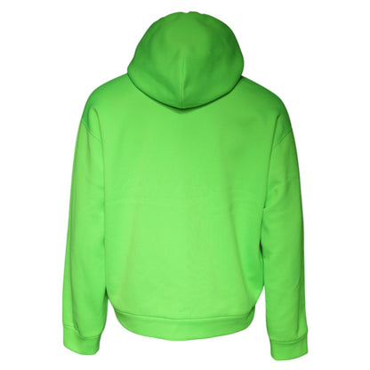 Dolce & Gabbana Green Logo Hooded Pullover Men Sweatshirt Sweater