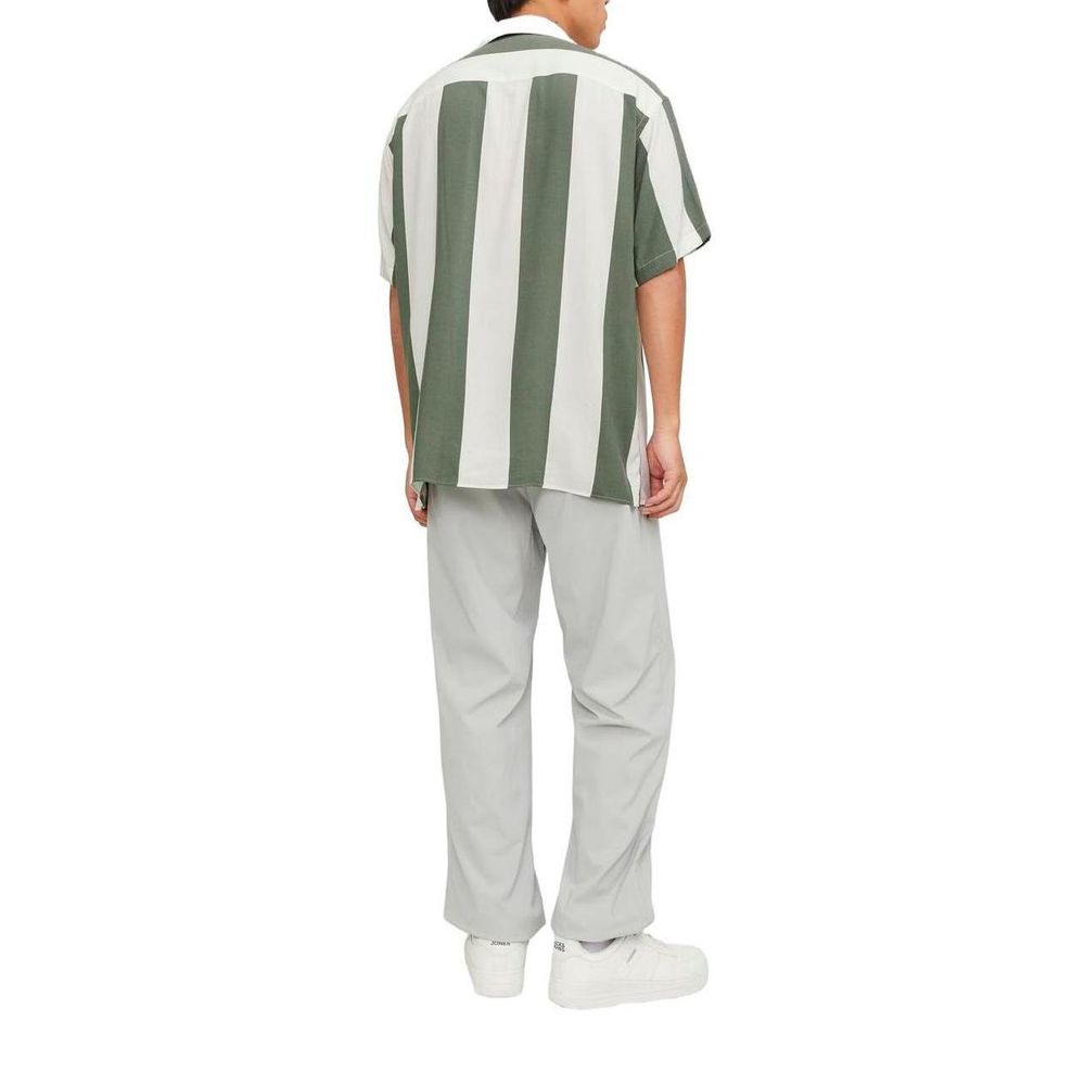 Jack Jones Green Viscose Shortsleeve Shirt