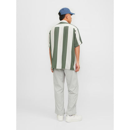 Jack Jones Green Viscose Shortsleeve Shirt