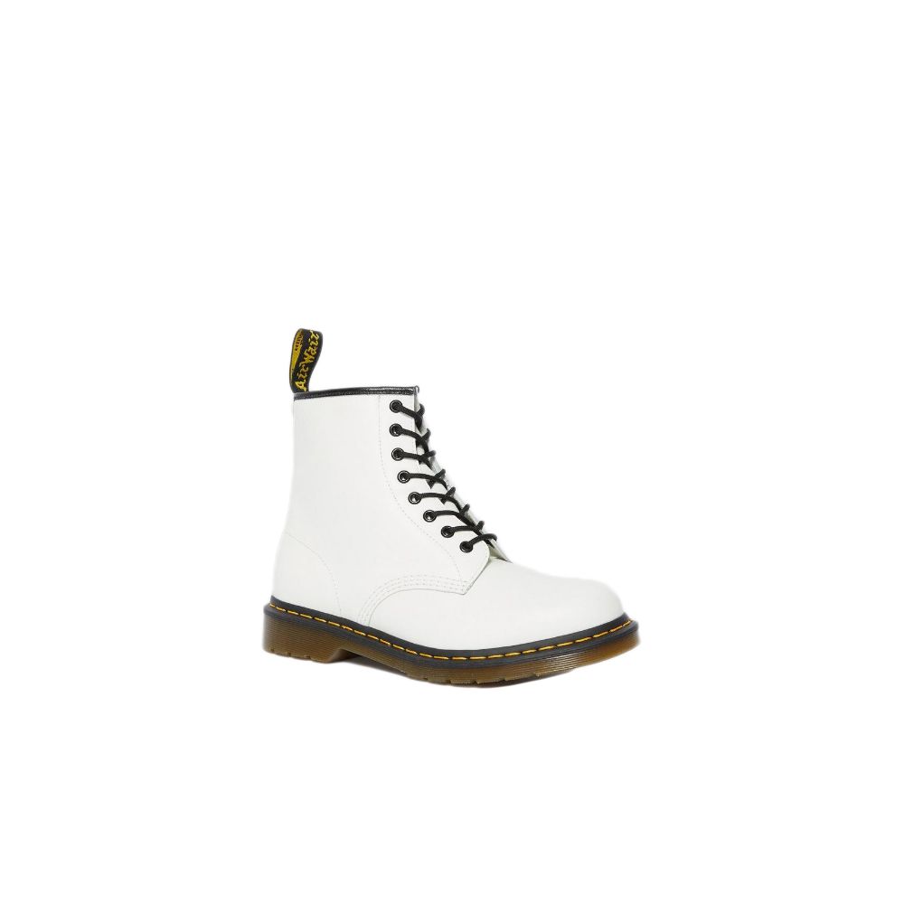 Dr. Martens White Leather Lace-Up Boots Dr. Martens