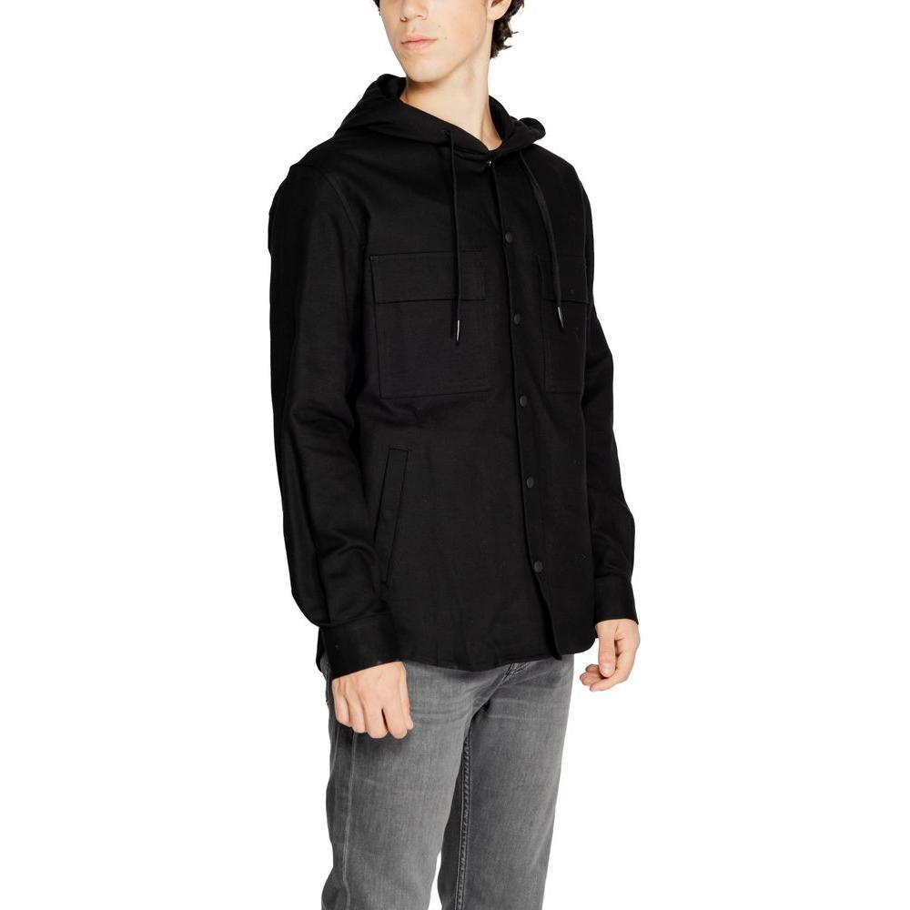 Antony Morato Black Cotton Shell Jacket Antony Morato