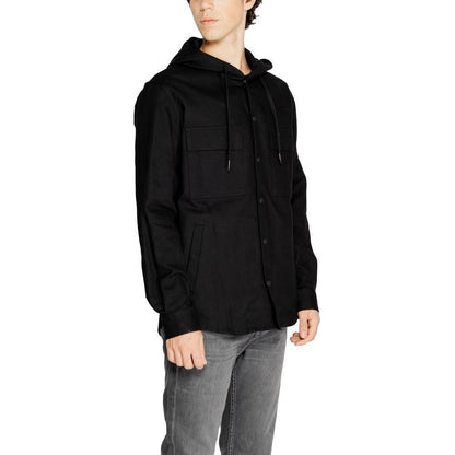 Antony Morato Black Cotton Shell Jacket Antony Morato
