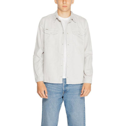 Antony Morato Gray Cotton Dress Shirt Antony Morato