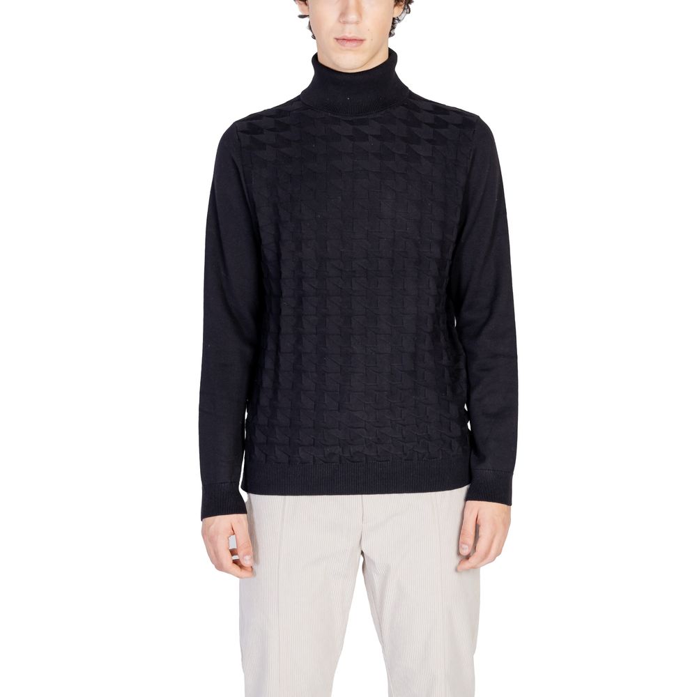 Antony Morato Black Cotton Turtleneck Antony Morato