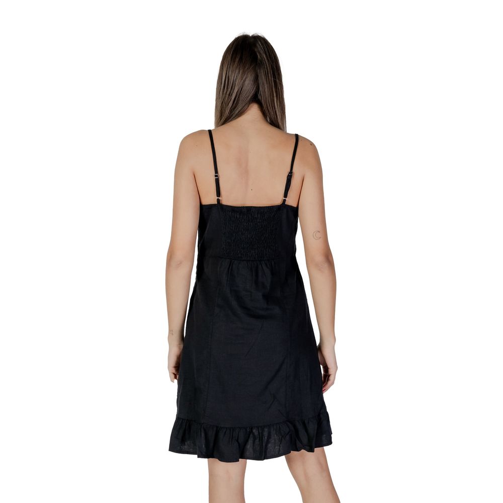 B.Young Black Linen Midi Dress B.Young