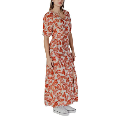 B.Young Red Viscose Long Dress B.Young