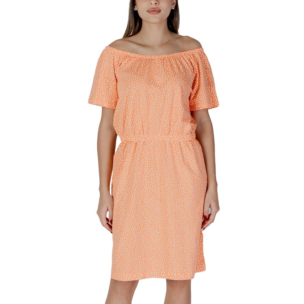 B.Young Orange Cotton Short Dress B.Young