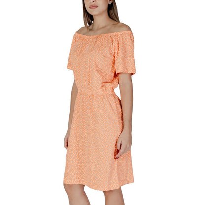 B.Young Orange Cotton Short Dress B.Young