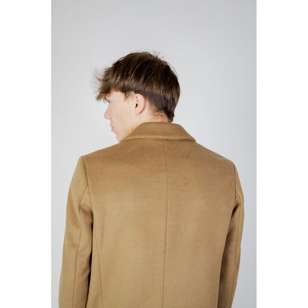 Antony Morato Beige Polyester Coat Antony Morato