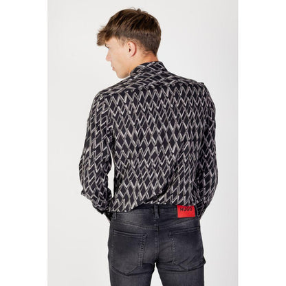 Antony Morato Black Cotton Pattern Shirt Antony Morato