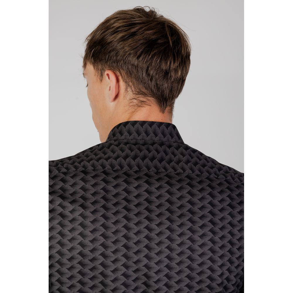 Antony Morato Gray Cotton Pattern Shirt Antony Morato