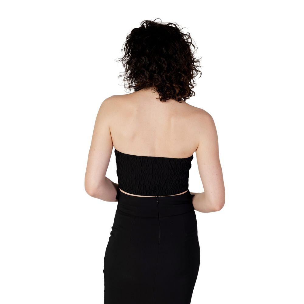Rinascimento Black Polyester Top
