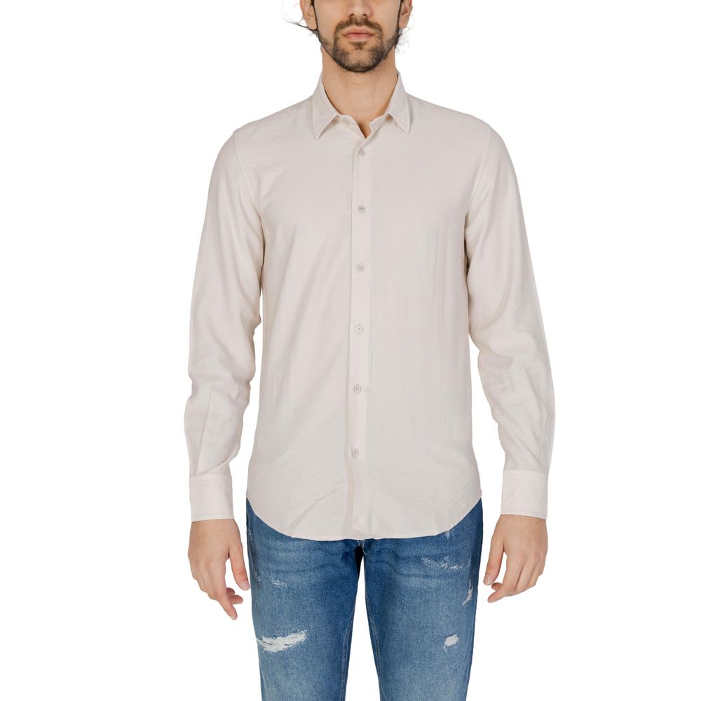 Antony Morato Beige Viscose Shirt Antony Morato