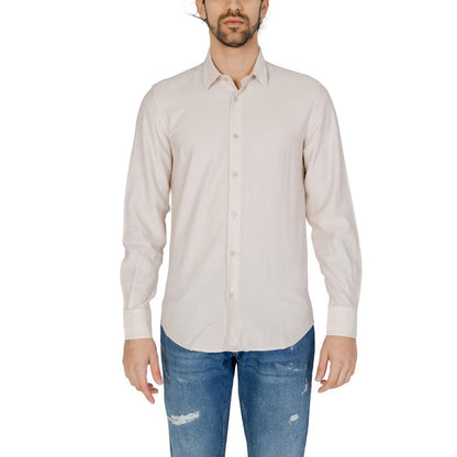 Antony Morato Beige Viscose Shirt Antony Morato